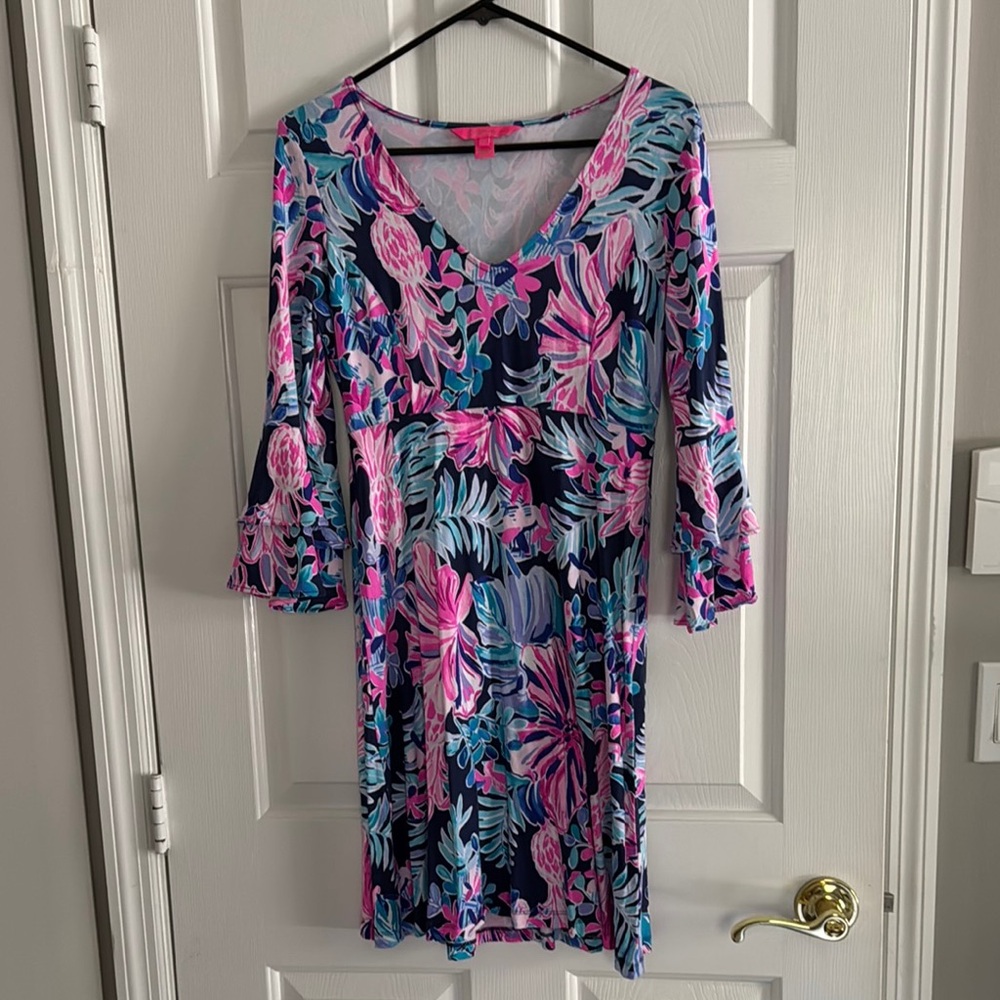 Lilly Pulitzer Pink and Blue Floral Top
